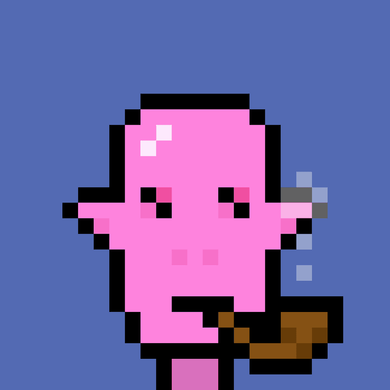 Pixel Alien Rose a la Pipe