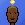Icone Badge Bleu Fonce